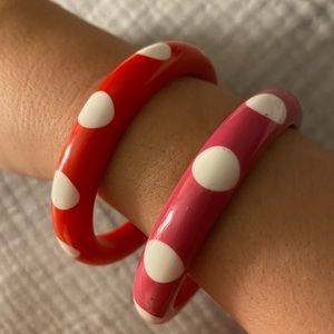 Vintage Polka Dot Bakelite bracelets